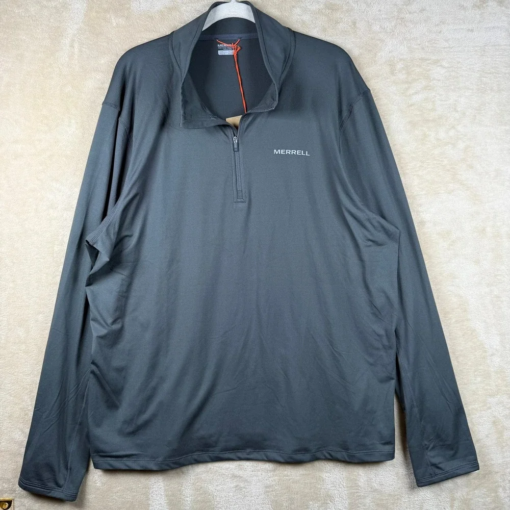 Merrell Betatherm Mens XL 1/4 Zip‎ Pullover Gray Asphalt NWT Gorpcore Athleisure
